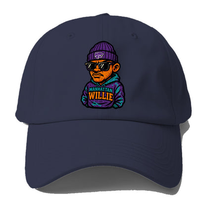 Manhattan Willie wearing Kansas State beanie with powercat patch - Baseball Cap - Twilight Navy(Blue)