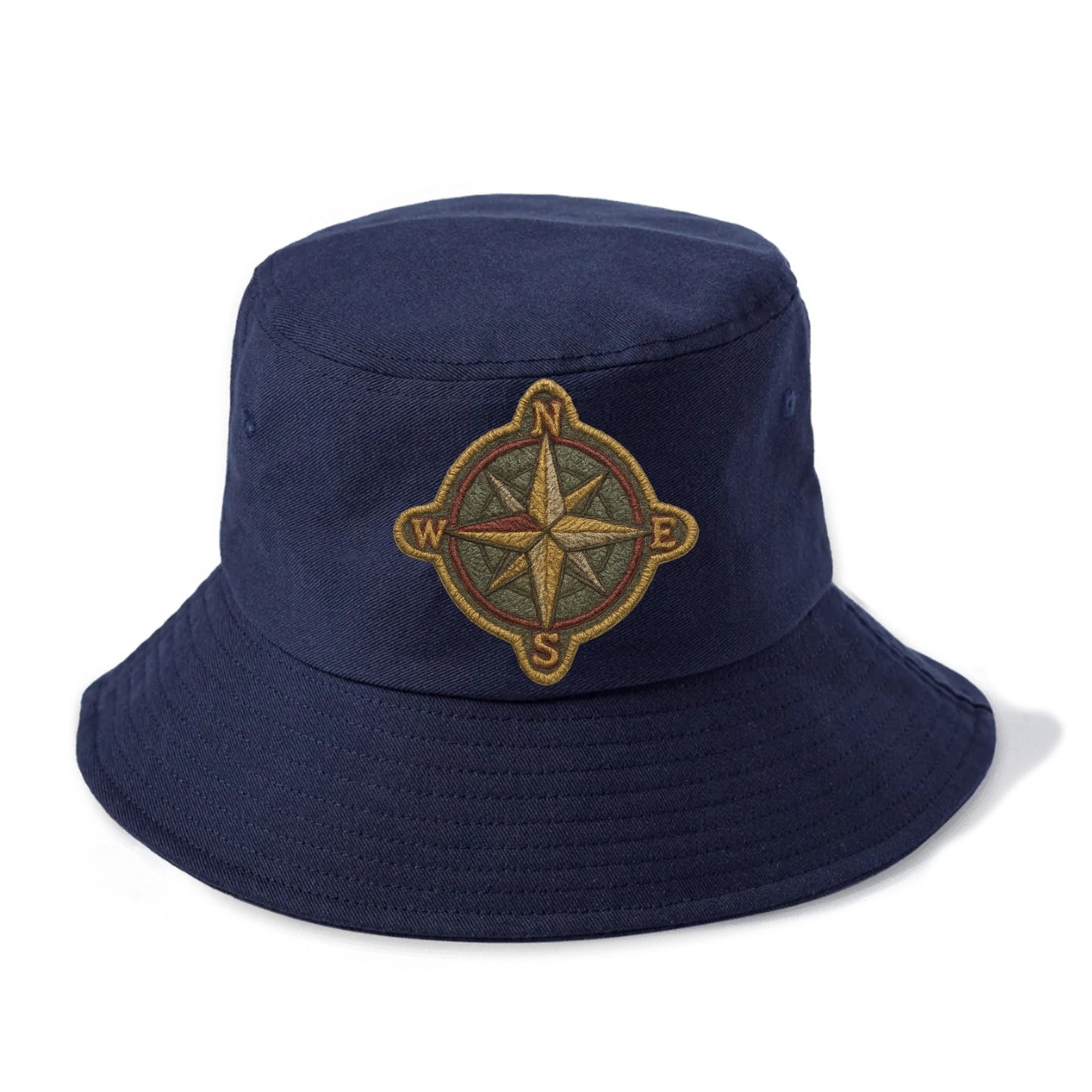 Compass rose with cardinal directions - explorer symbol - Bucket Hat - Twilight Navy(Blue)