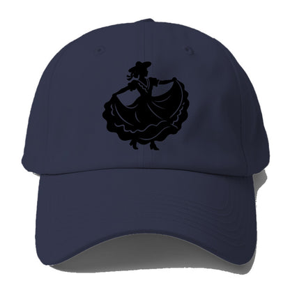 Mexican folk dancer twirling skirt - Baseball Cap - Twilight Navy(Blue)