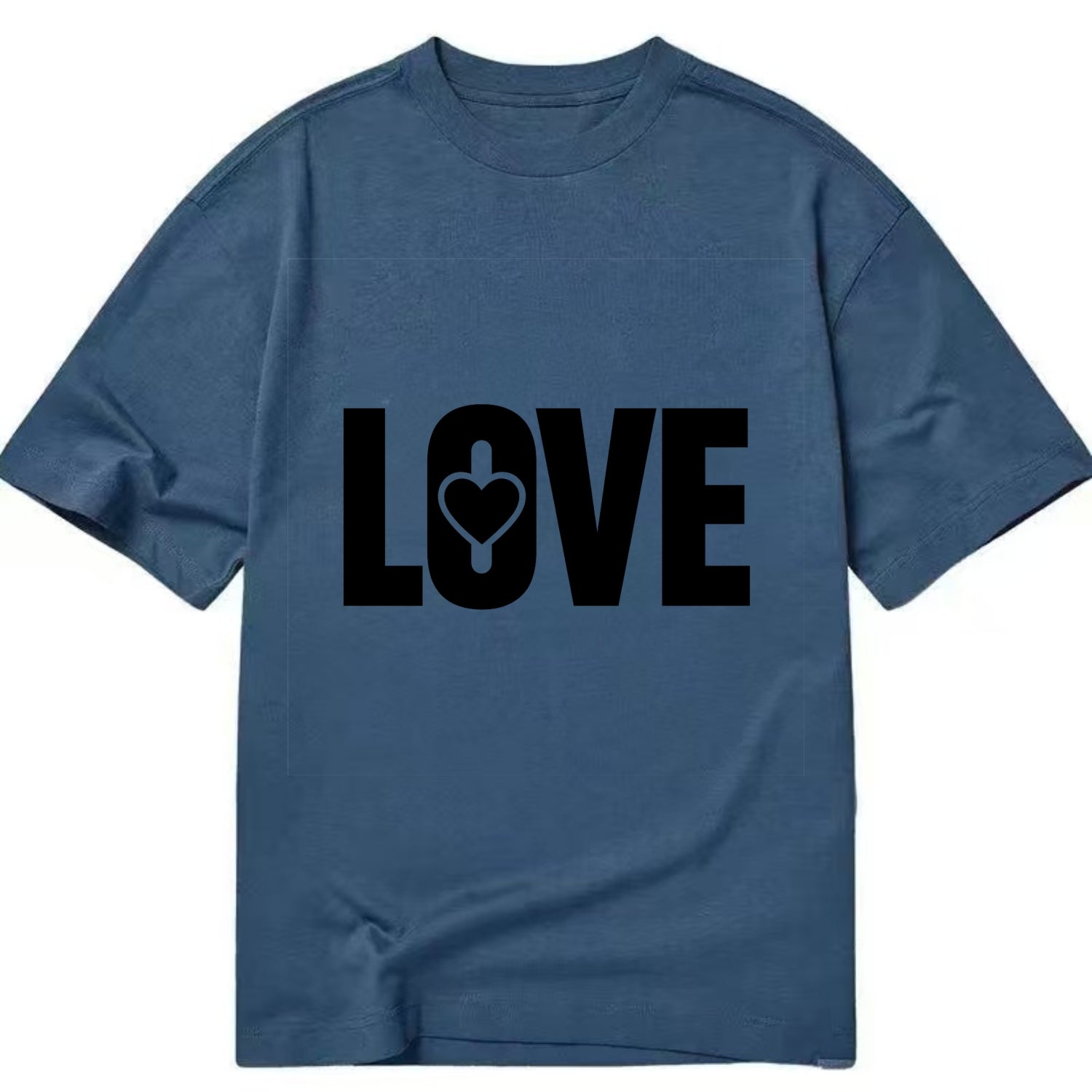 Bold typography design - "LOVE" - universal connection, heart centered - Classic T-shirt - Twilight Navy(Blue)