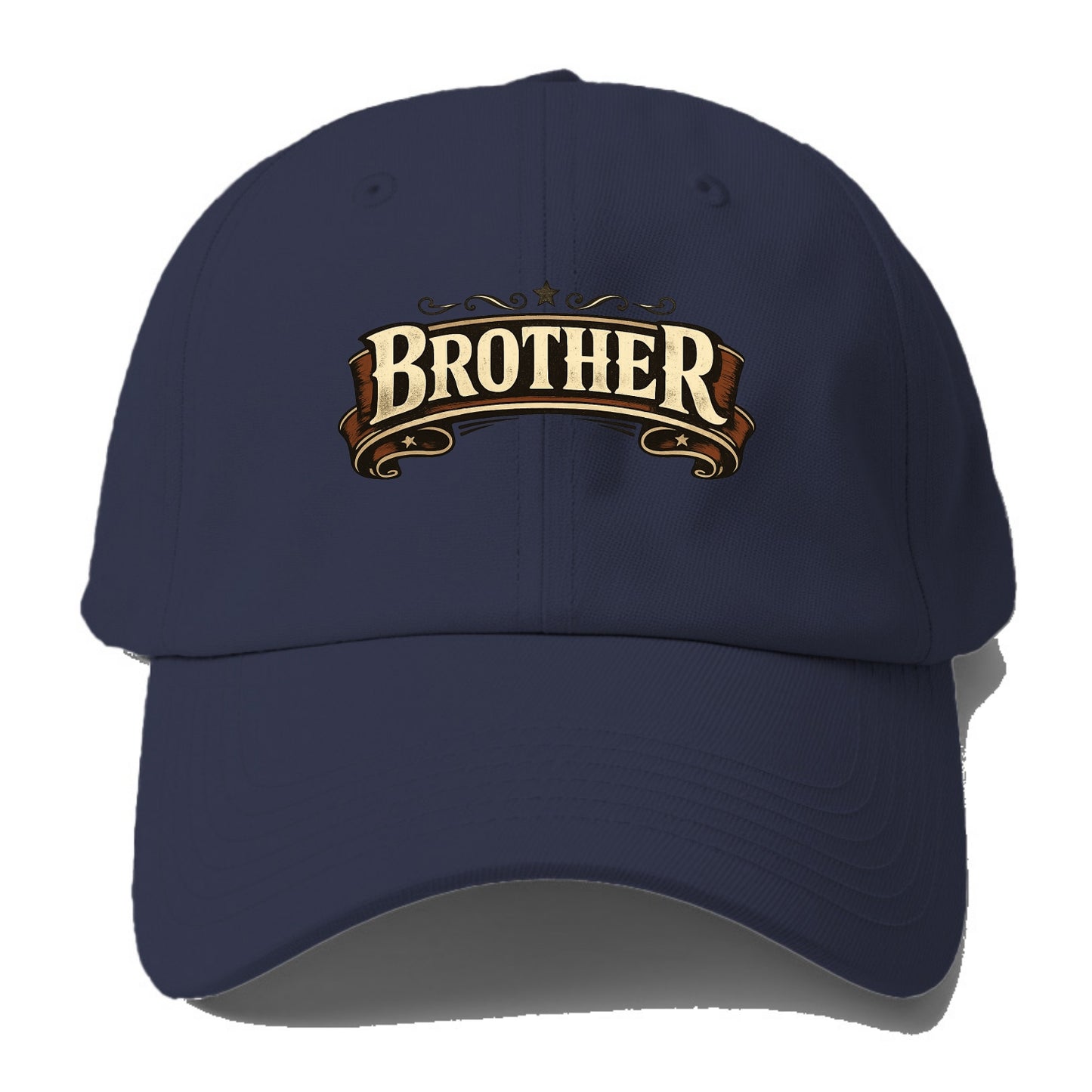 Bold typography design - "BROTHER" - male bond, brotherhood - Baseball Cap For Big Heads - Twilight Navy(Blue)