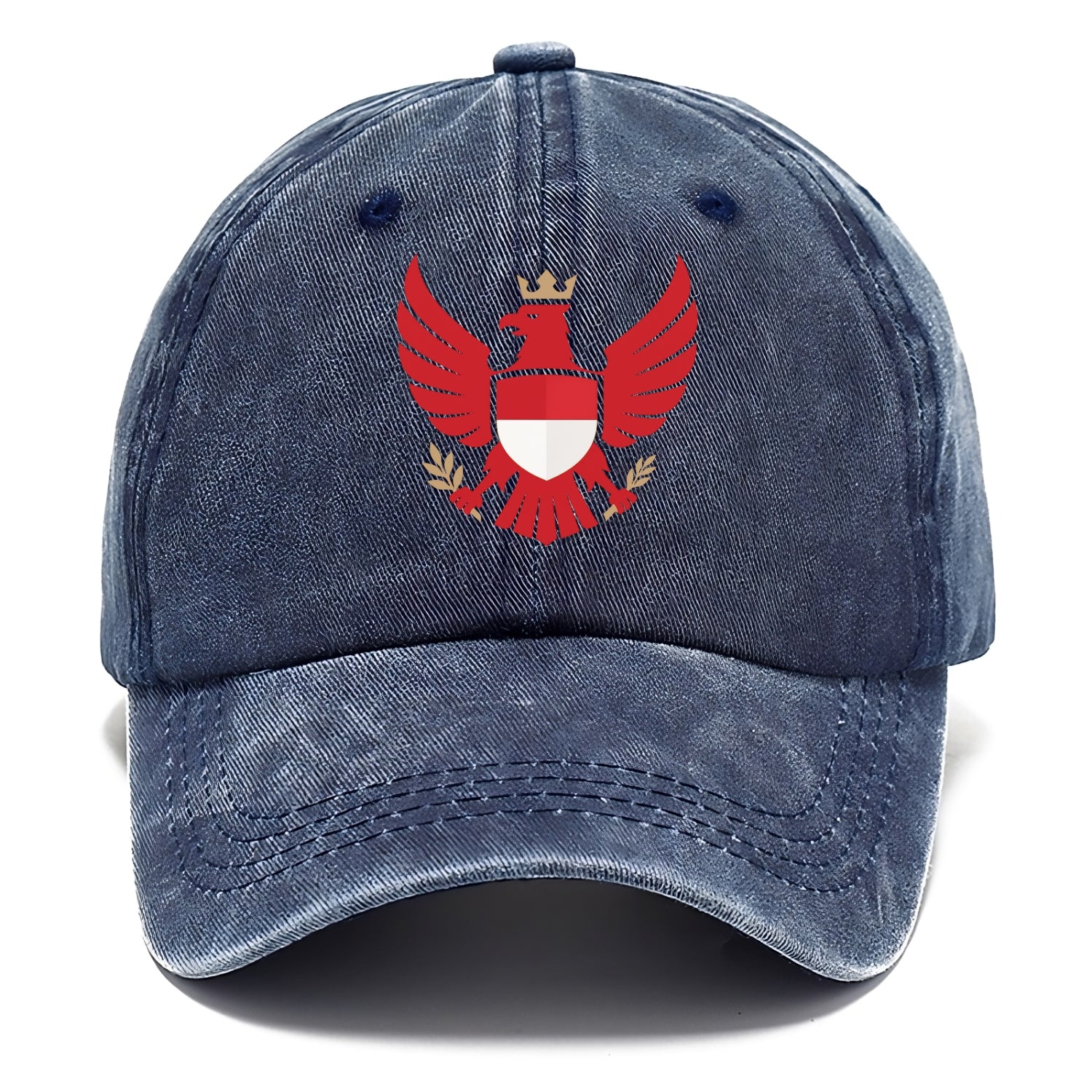 Indonesia Heritage Badge (heraldic Garuda With Indonesian Styling) Classic Cap - Twilight Navy(Blue)