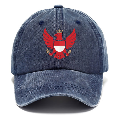 Indonesia Heritage Badge (heraldic Garuda With Indonesian Styling) Classic Cap - Twilight Navy(Blue)