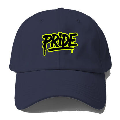 Bold typography design - "PRIDE" - dignified satisfaction, honor - Baseball Cap For Big Heads - Twilight Navy(Blue)