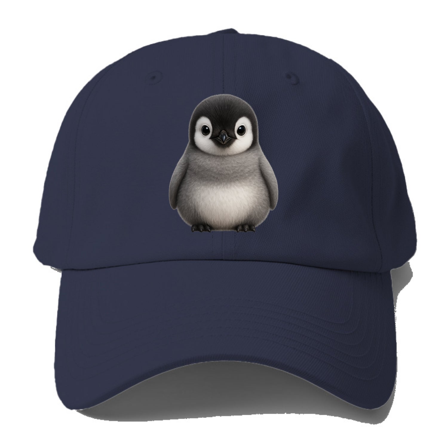 Baby Adelie Penguin - black and white, round body, curious eyes, - Baseball Cap For Big Heads - Twilight Navy(Blue)