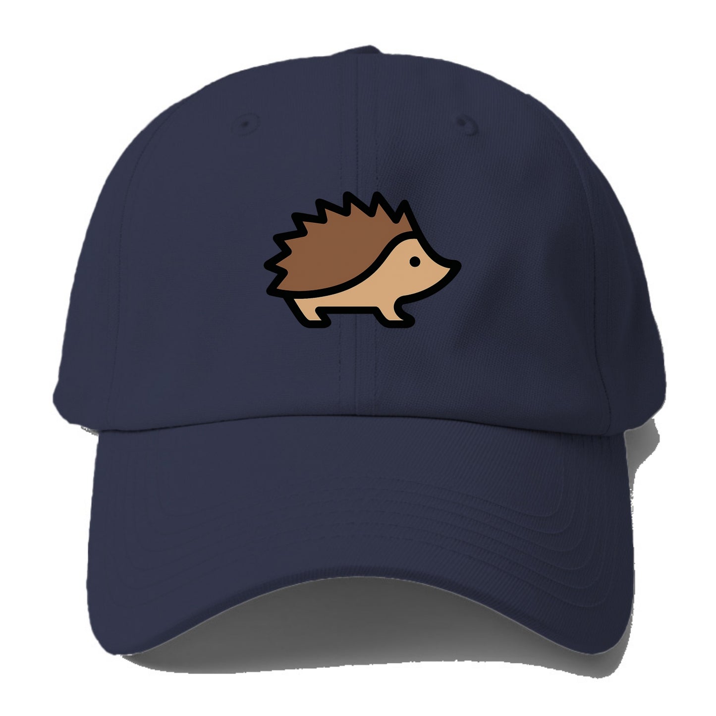 Hedgehog - Brown spiky back flat side profile - Baseball Cap For Big Heads - Twilight Navy(Blue)