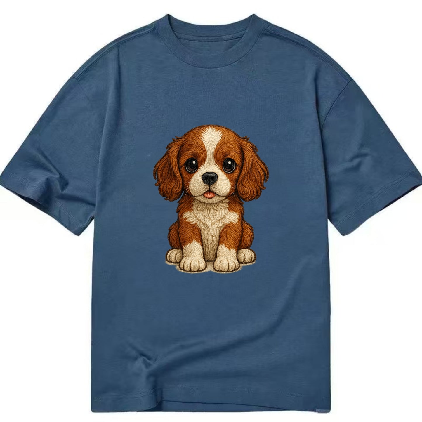 Baby Cavalier King Charles Spaniel Puppy - silky ears, gentle eyes, sweet - Classic T-shirt - Twilight Navy(Blue)