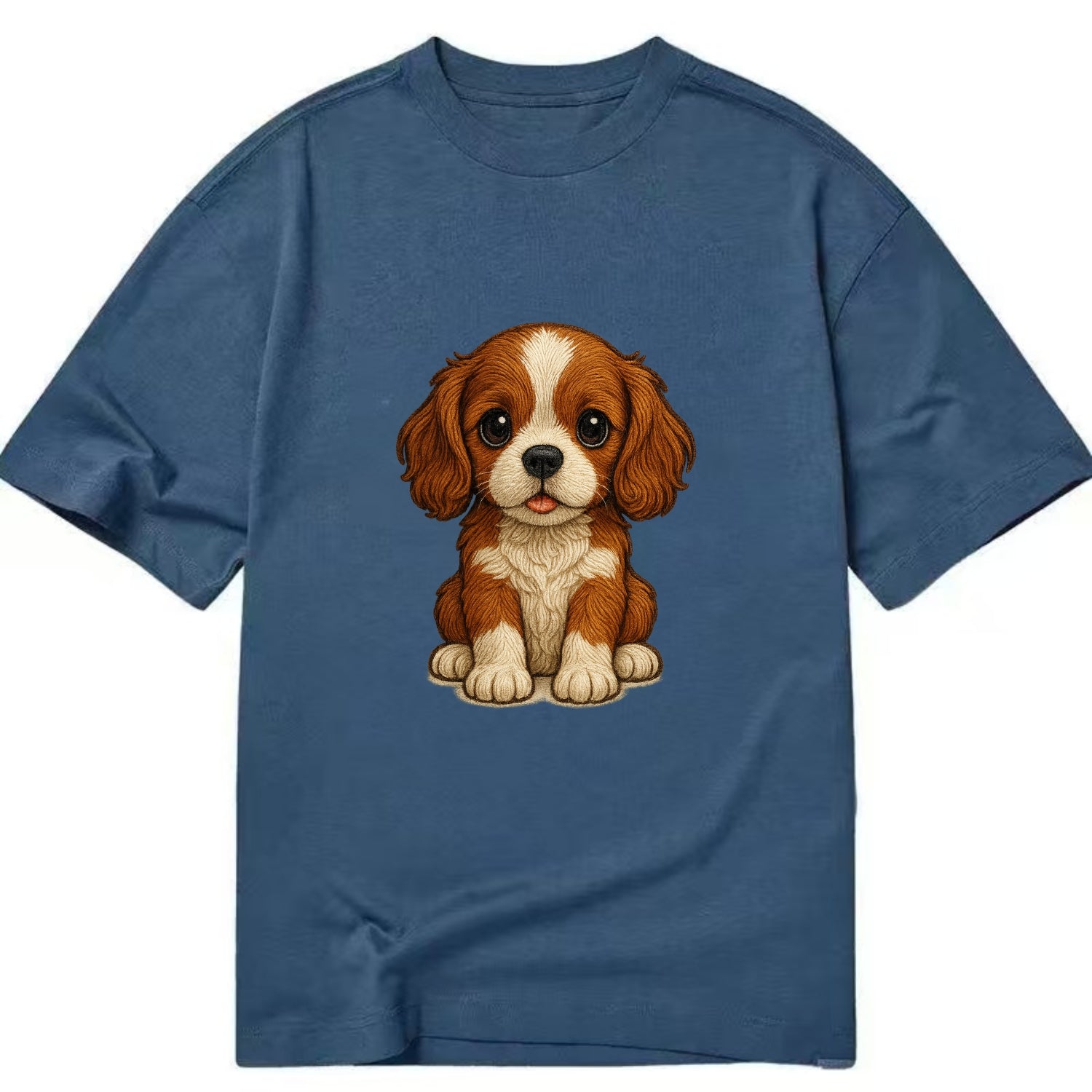 Baby Cavalier King Charles Spaniel Puppy - silky ears, gentle eyes, sweet - Classic T-shirt - Twilight Navy(Blue)