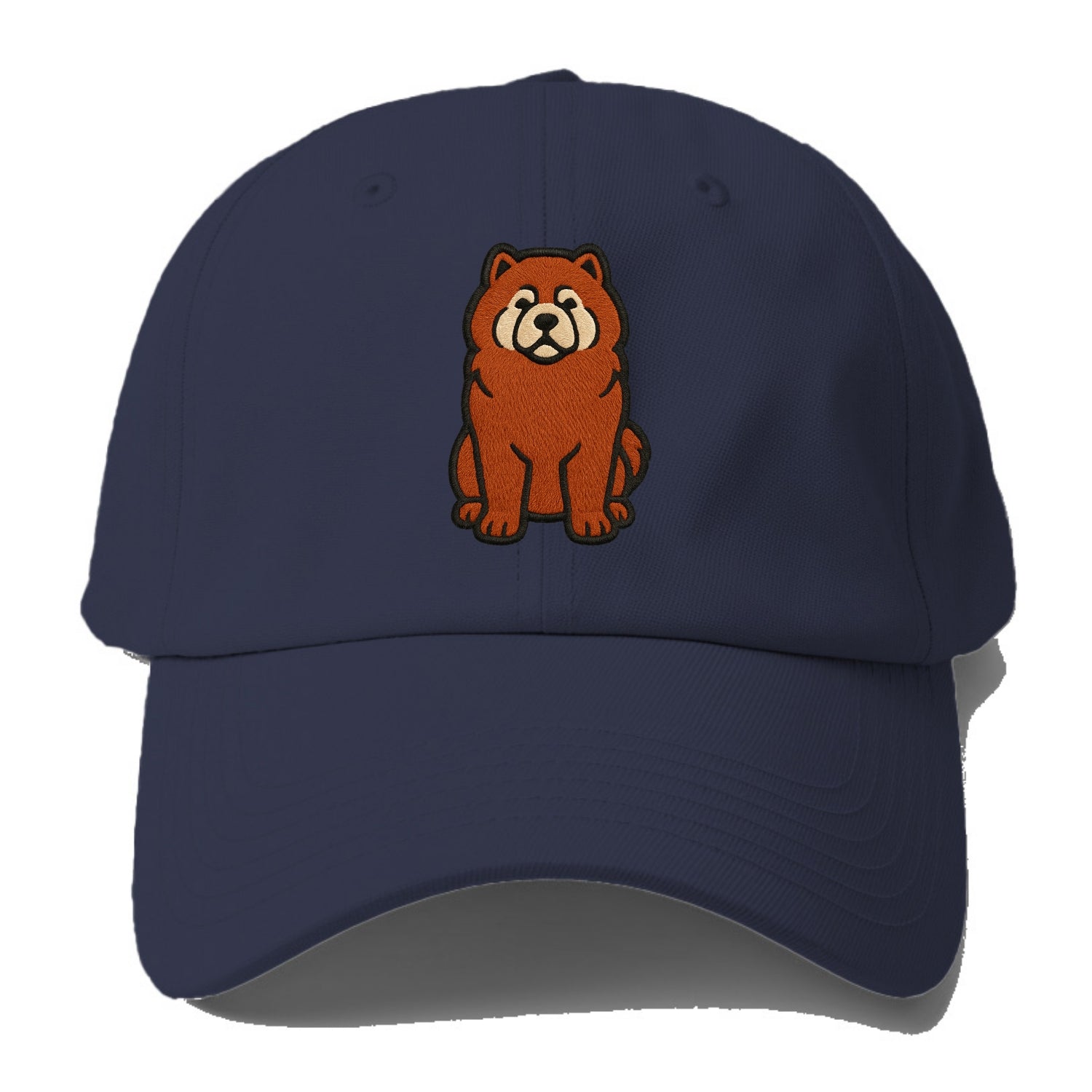Chow Chow - Red fluffy sitting pose - Baseball Cap - Twilight Navy(Blue)