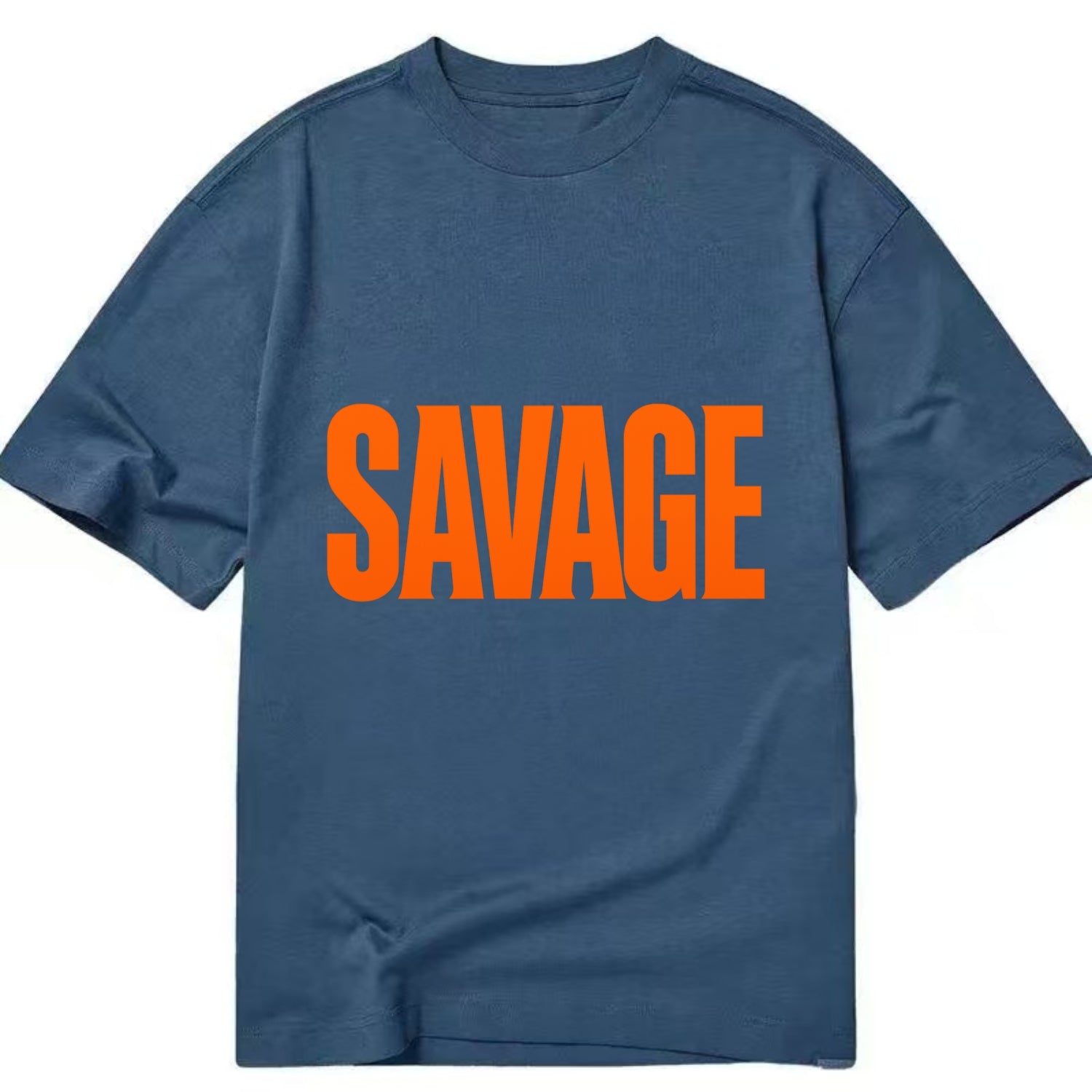 Bold typography design - "SAVAGE" - fierce attitude, taking no prisoners - Classic T-shirt - Twilight Navy(Blue)