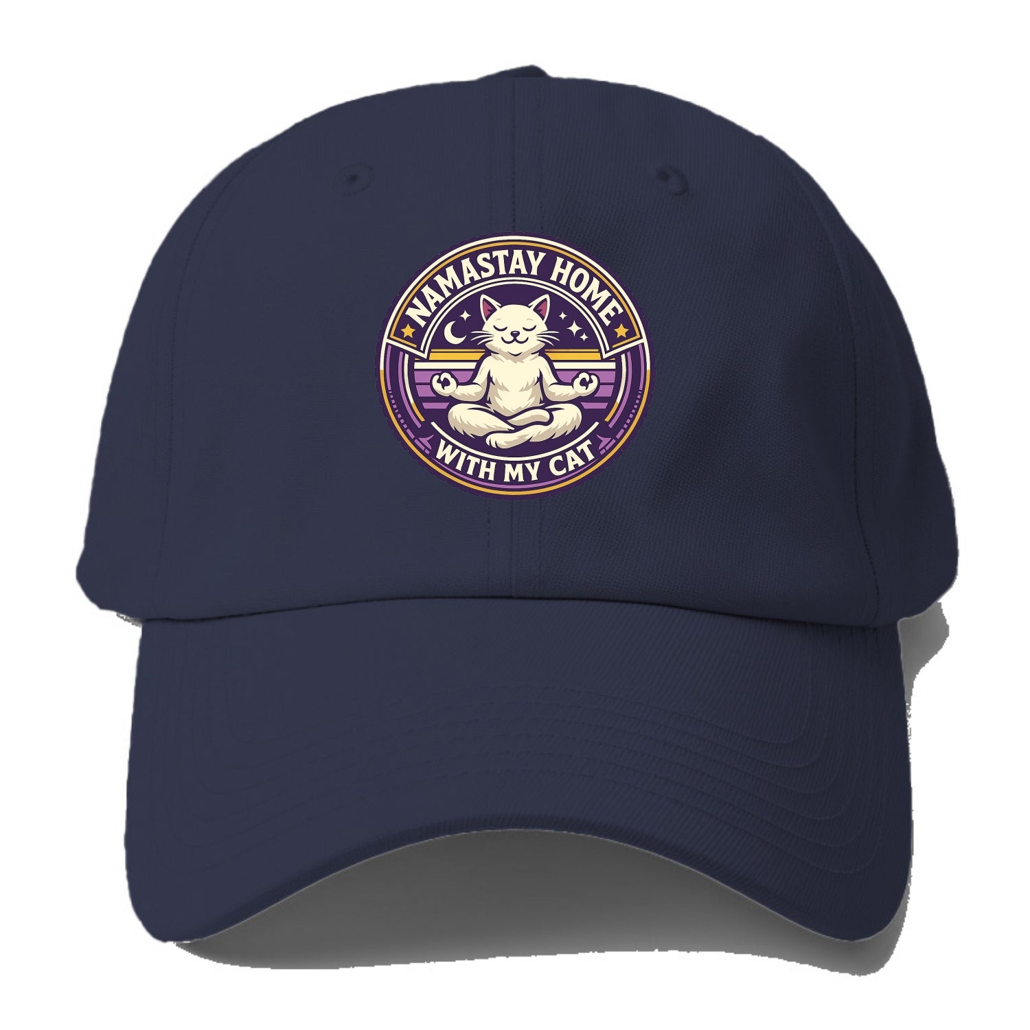 Zen Feline Retreat - Baseball Cap - Twilight Navy(Blue)