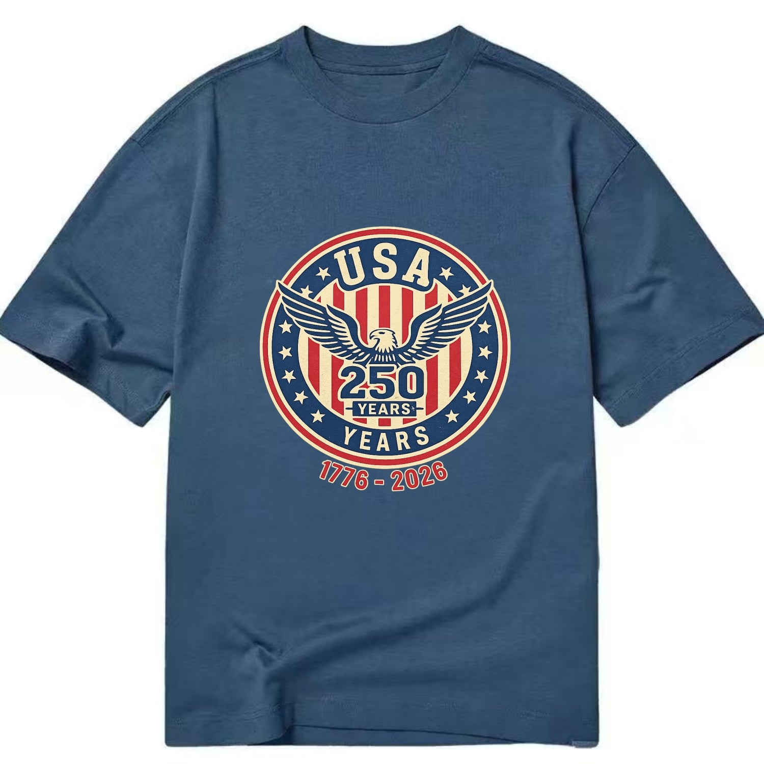 Usa 250 Years Eagle Seal - Classic T-shirt - Twilight Navy(Blue)