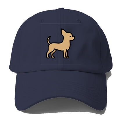 Chihuahua - Tan smooth coat flat side profile - Baseball Cap For Big Heads - Twilight Navy(Blue)