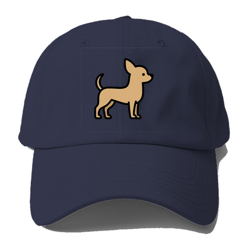 Chihuahua - Tan smooth coat flat side profile - Baseball Cap For Big Heads
