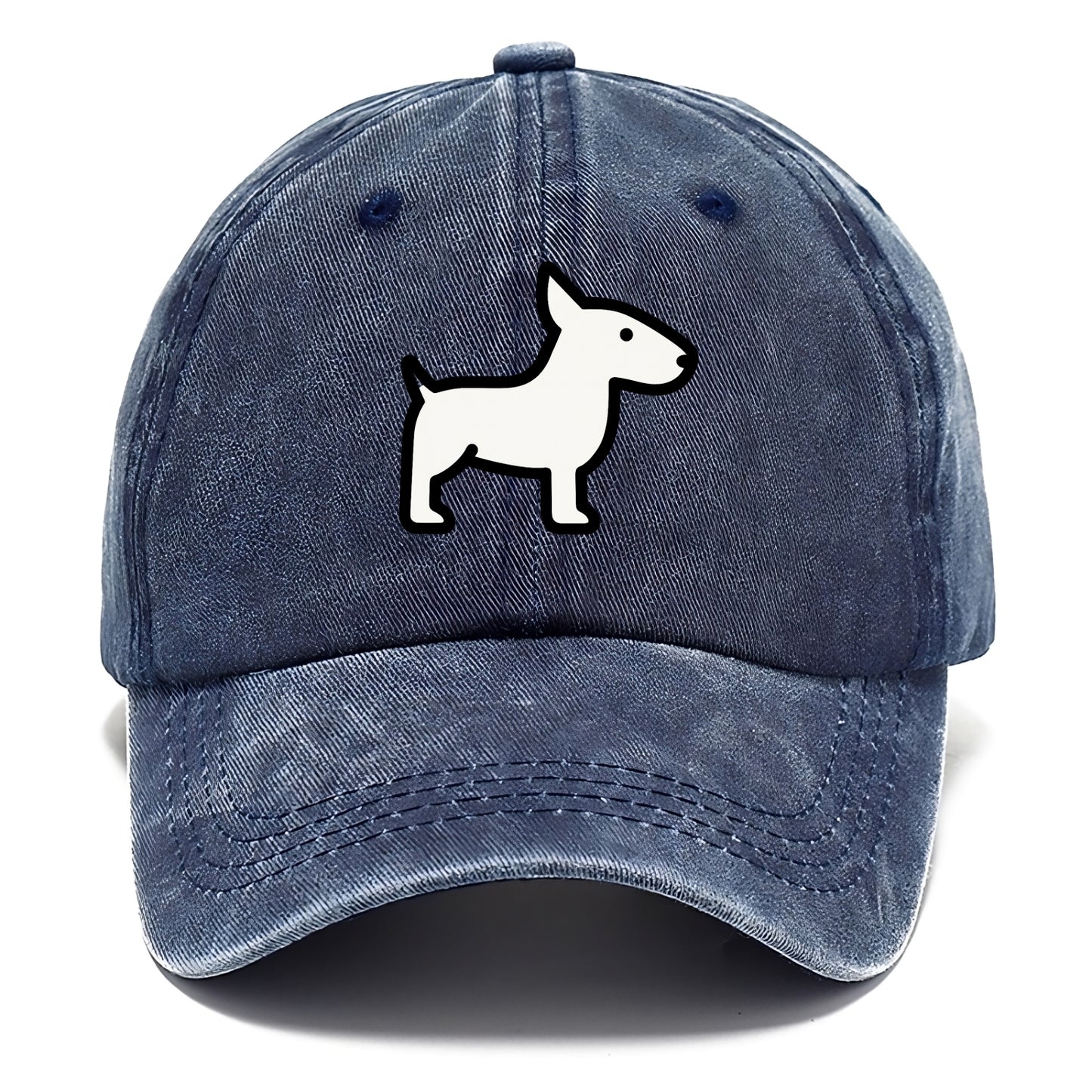 Bull Terrier - White egg-shaped head flat side profile - Classic Cap - Twilight Navy(Blue)