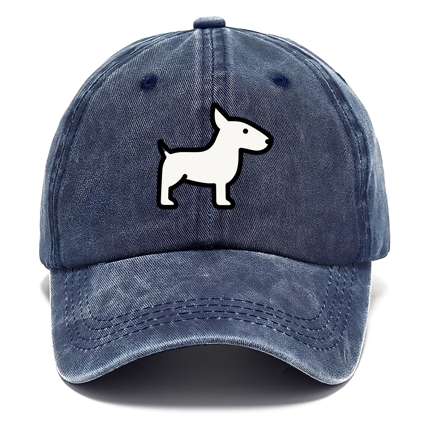 Bull Terrier - White egg-shaped head flat side profile - Classic Cap - Twilight Navy(Blue)