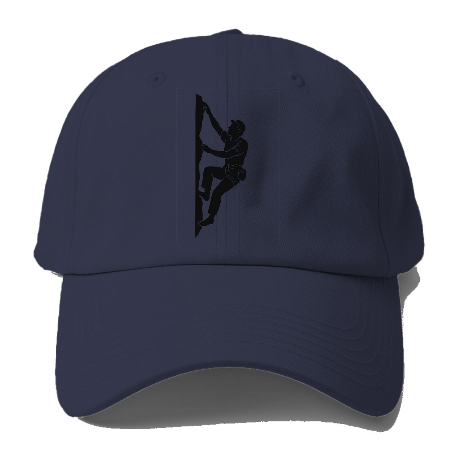 Rock climber reaching for the next hold - Baseball Cap - Twilight Navy(Blue)