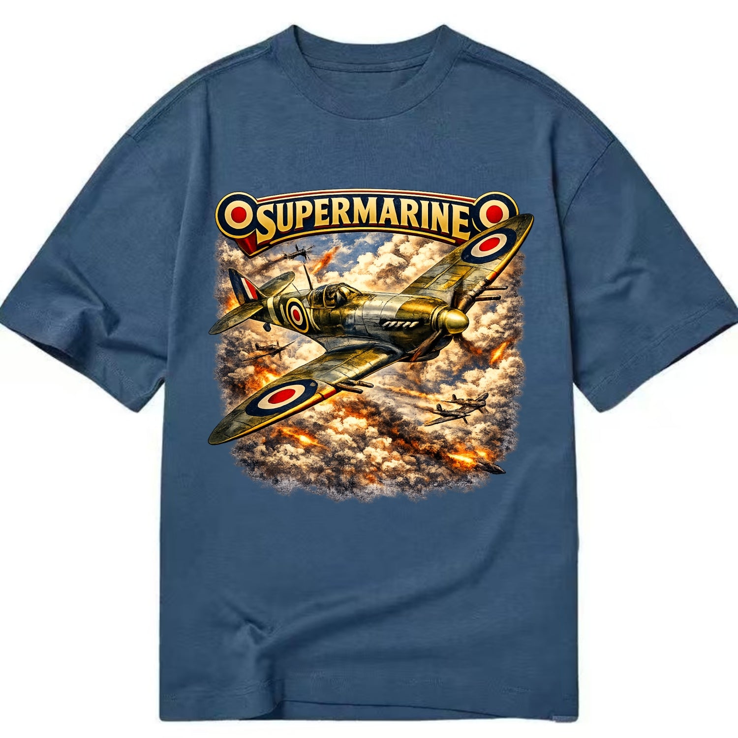 Supermarine Spitfire - Classic T-shirt - Twilight Navy(Blue)