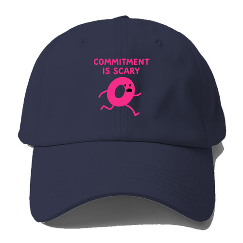 COMMITMENT IS SCARY | Terrified ring running away - Baseball Cap
