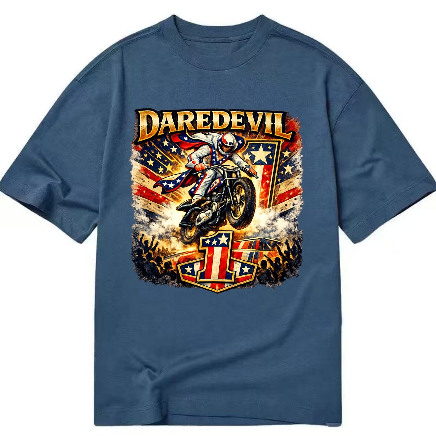 Daredevil Stunt Rider - Classic T-shirt - Twilight Navy(Blue)