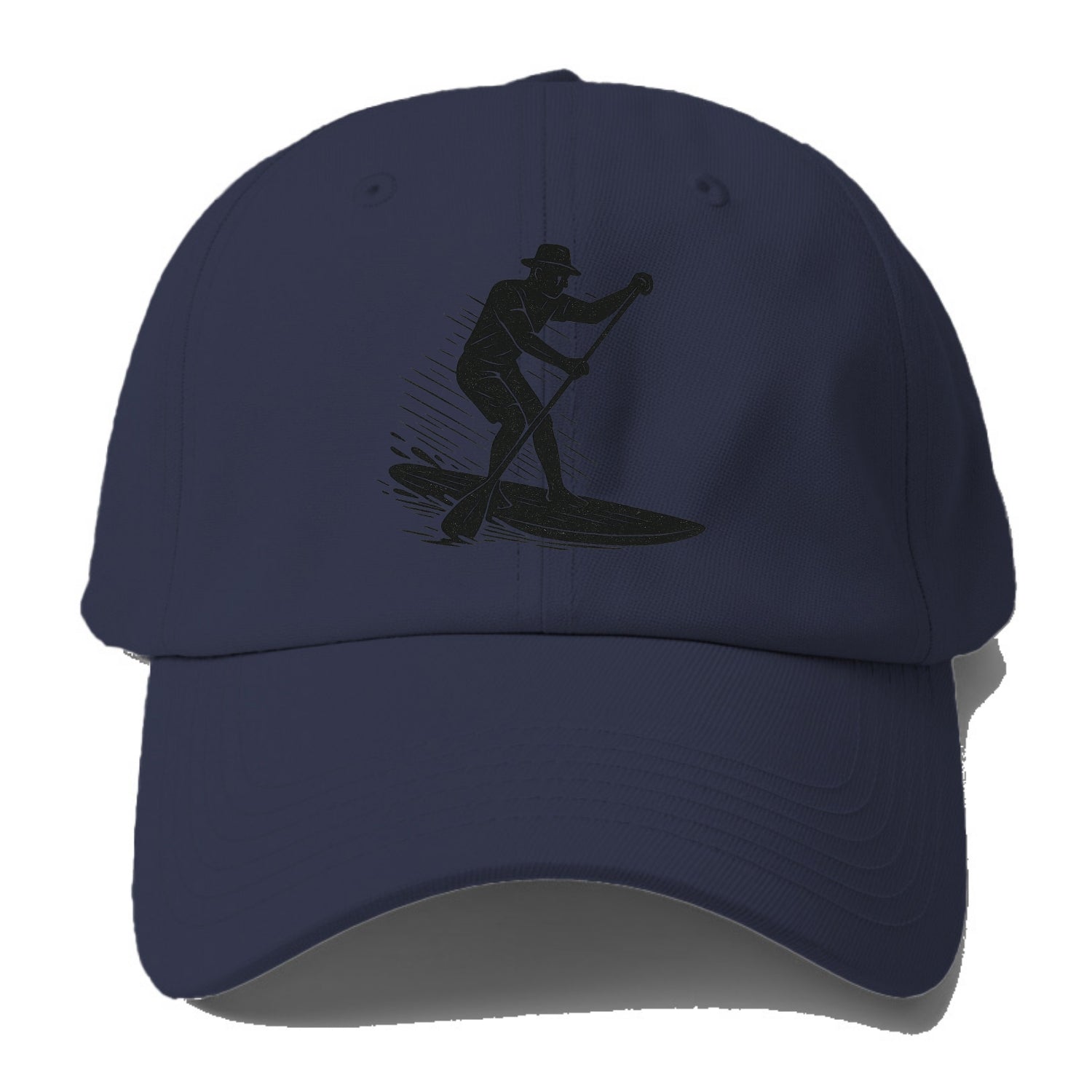 Stand-up paddleboarder on calm water - Baseball Cap - Twilight Navy(Blue)