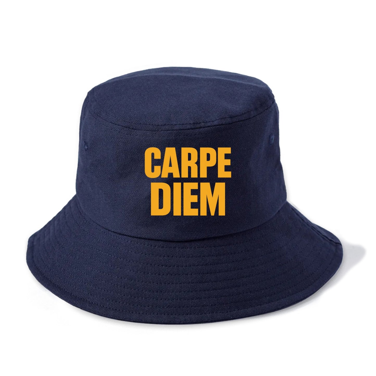 Bold typography design - "CARPE DIEM" - seize the day - Bucket Hat - Twilight Navy(Blue)