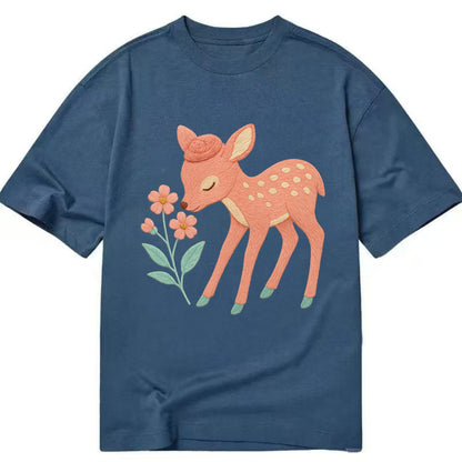 Coral Fawn - Classic T-shirt - Twilight Navy(Blue)