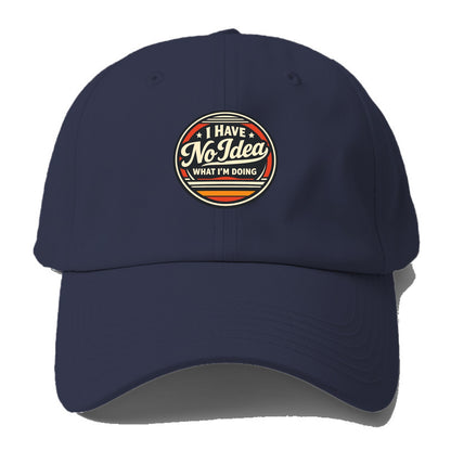 Confidently Clueless Emblem - Baseball Cap - Twilight Navy(Blue)