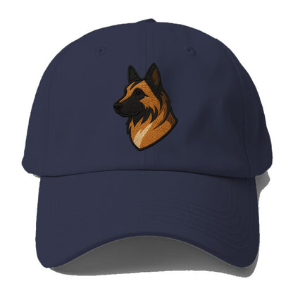 Belgian Tervuren - Fawn with black overlay embroidered design - Baseball Cap - Twilight Navy(Blue)