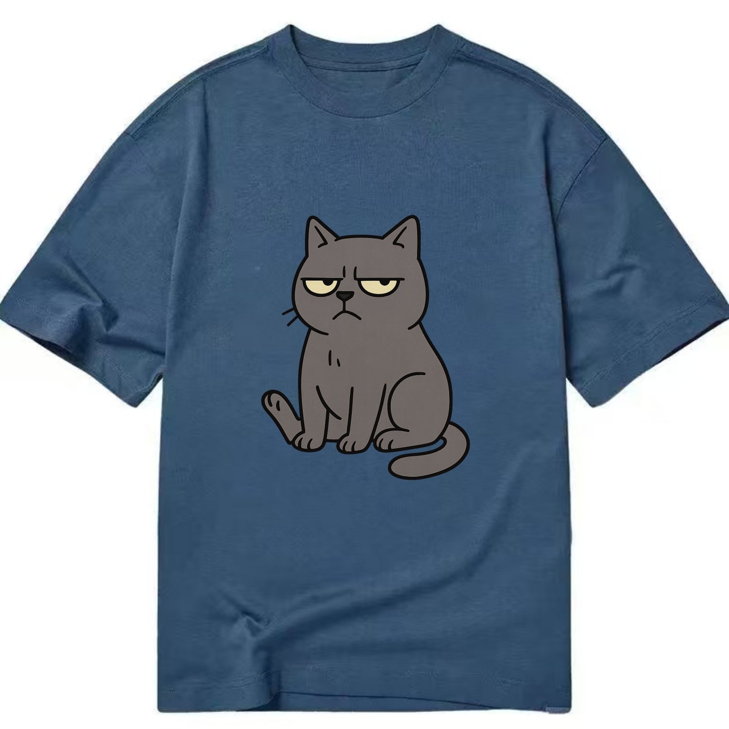 The Cat Judging Silently - Classic T-shirt - Twilight Navy(Blue)
