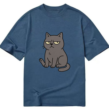 The Cat Judging Silently - Classic T-shirt - Twilight Navy(Blue)