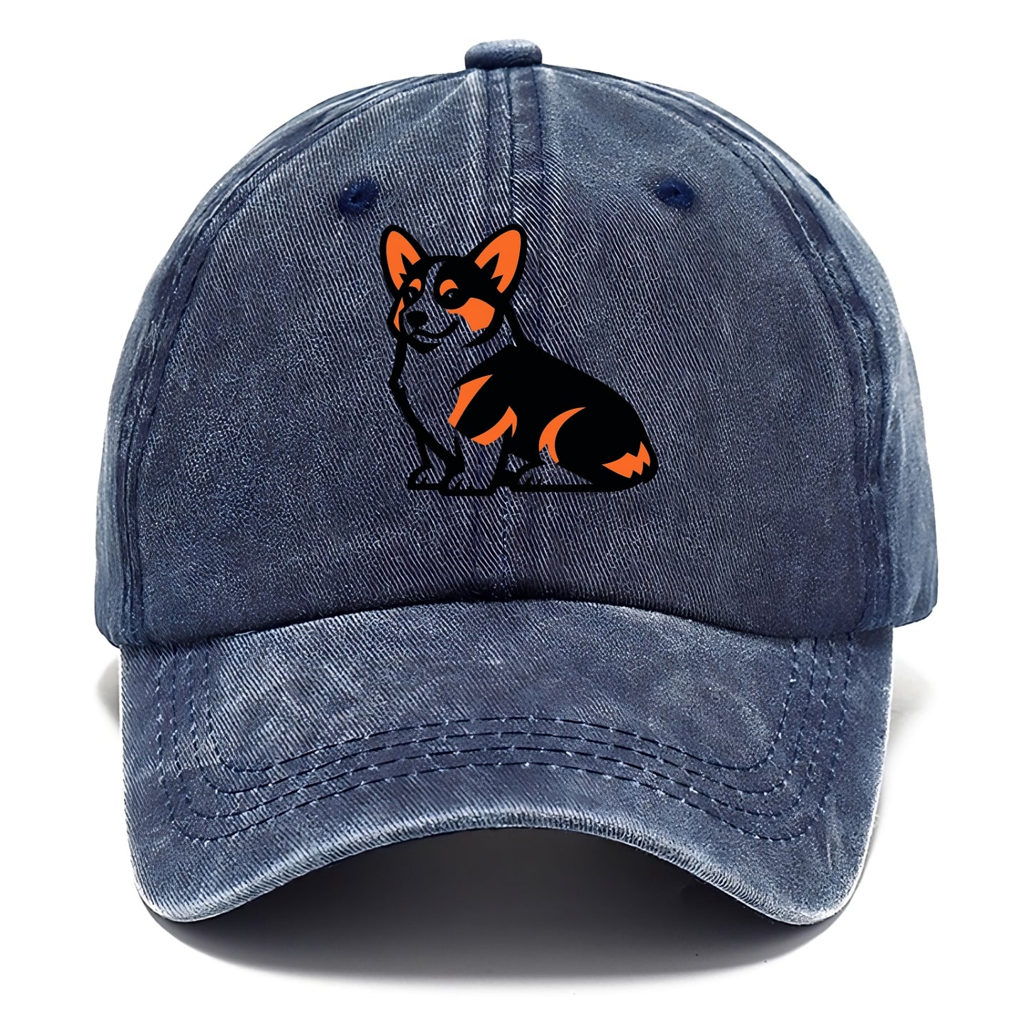 Tricolor Corgi Charm - Classic Cap - Twilight Navy(Blue)
