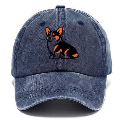 Tricolor Corgi Charm - Classic Cap - Twilight Navy(Blue)