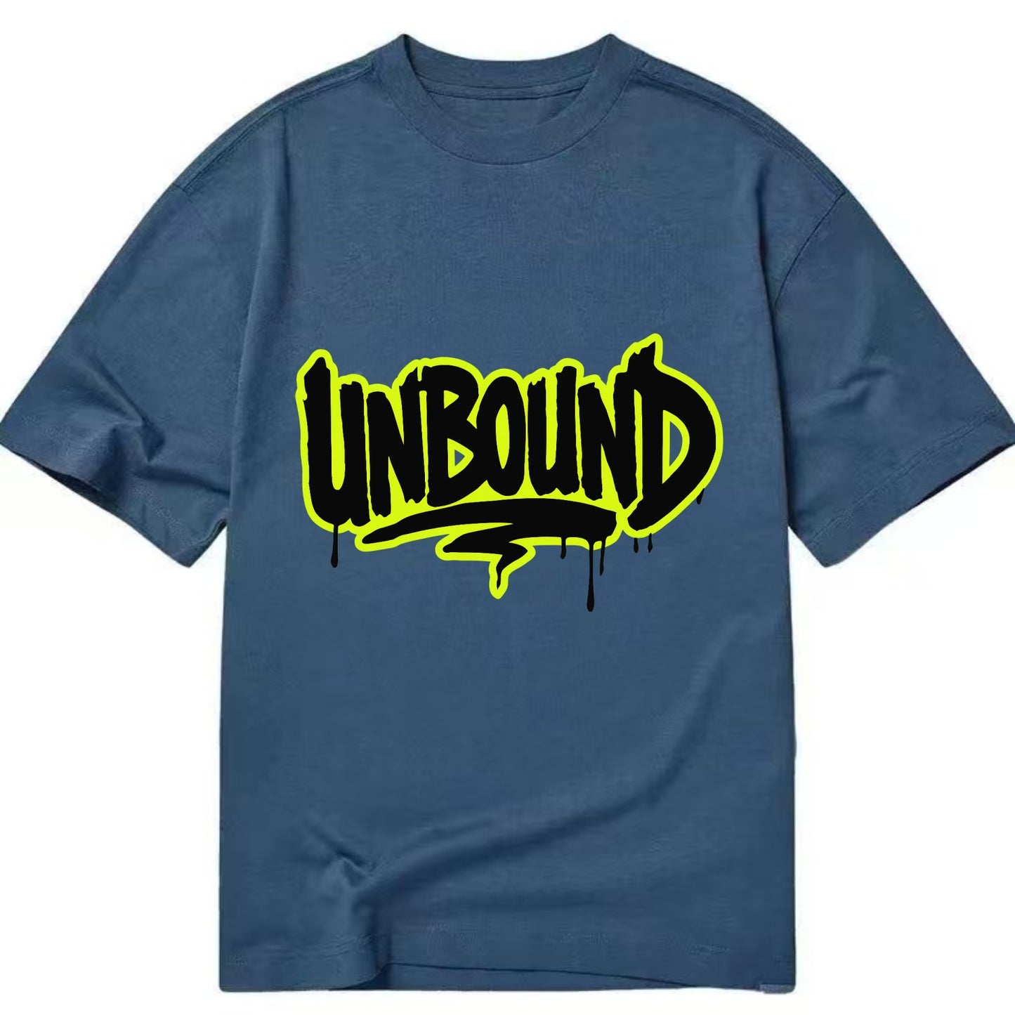 Bold typography design - "UNBOUND" - without limits, free from constraints - Classic T-shirt - Twilight Navy(Blue)