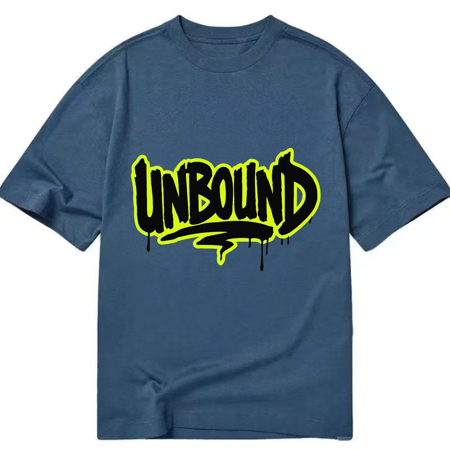 Bold typography design - "UNBOUND" - without limits, free from constraints - Classic T-shirt - Twilight Navy(Blue)