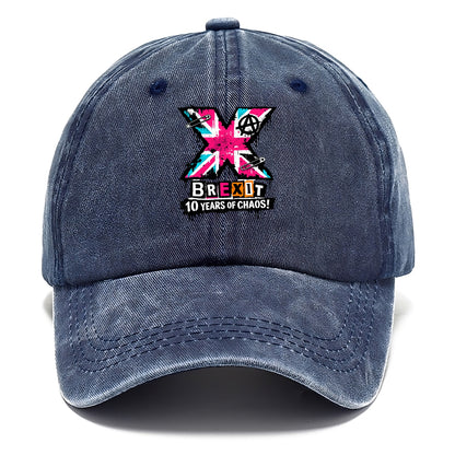 X YEARS | Roman numeral X massive | Union Jack fill pattern | Bold statement design | - Classic Cap - Twilight Navy(Blue)
