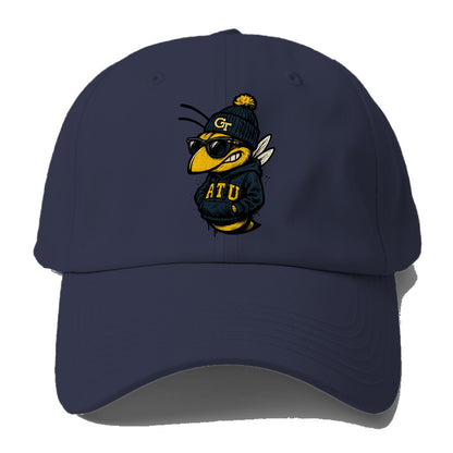 Atlanta Yellow Jacket wearing Georgia Tech beanie with GT patch - Baseball Cap - Twilight Navy(Blue)