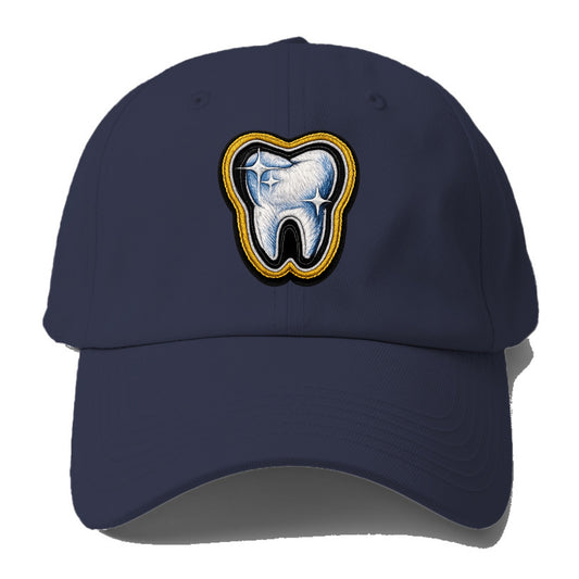 DENTAL TOOTH - molar with sparkle in white and blue , dentist - Baseball Cap - Twilight Navy(Blue)