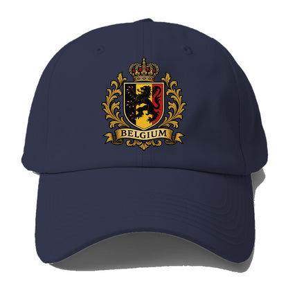 Belgium Lion Emblem (black Lion Rampant, Black/yellow/red Shield) Baseball Cap - Twilight Navy(Blue)