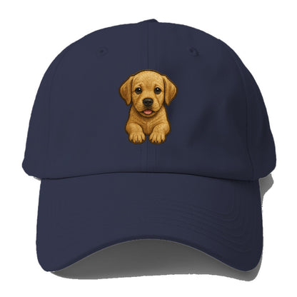 Baby Labrador Retriever Puppy - yellow/black/chocolate, soulful eyes, soft ears, - Baseball Cap - Twilight Navy(Blue)