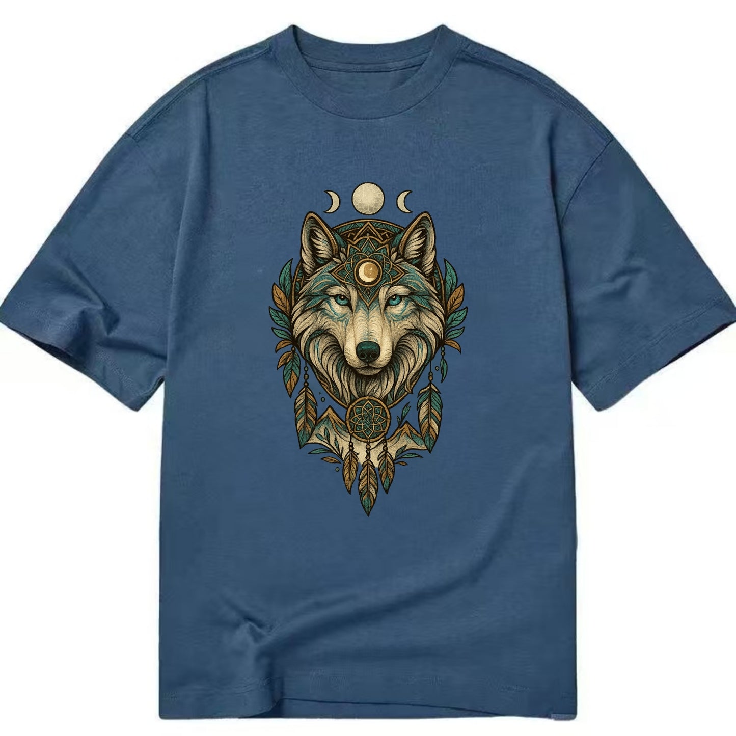 Pearl Wolf Shimmer  - Classic T-shirt - Twilight Navy(Blue)