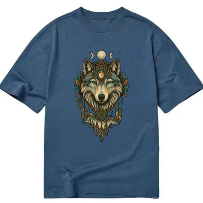 Pearl Wolf Shimmer  - Classic T-shirt - Twilight Navy(Blue)