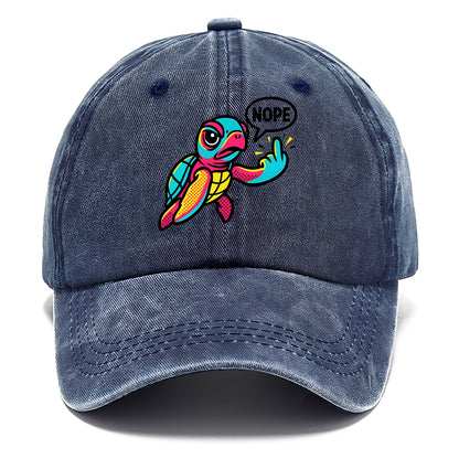 baby sea turtle swimming gracefully, one flipper extended sassily - Classic Cap - Twilight Navy(Blue)
