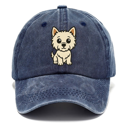 West Highland White Terrier - Alert standing pose - Classic Cap - Twilight Navy(Blue)