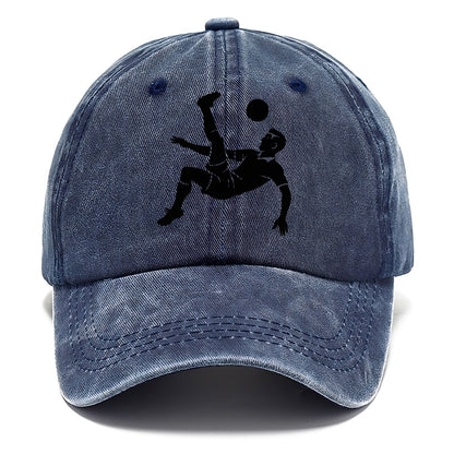 Soccer player doing a bicycle kick - Classic Cap - Twilight Navy(Blue)