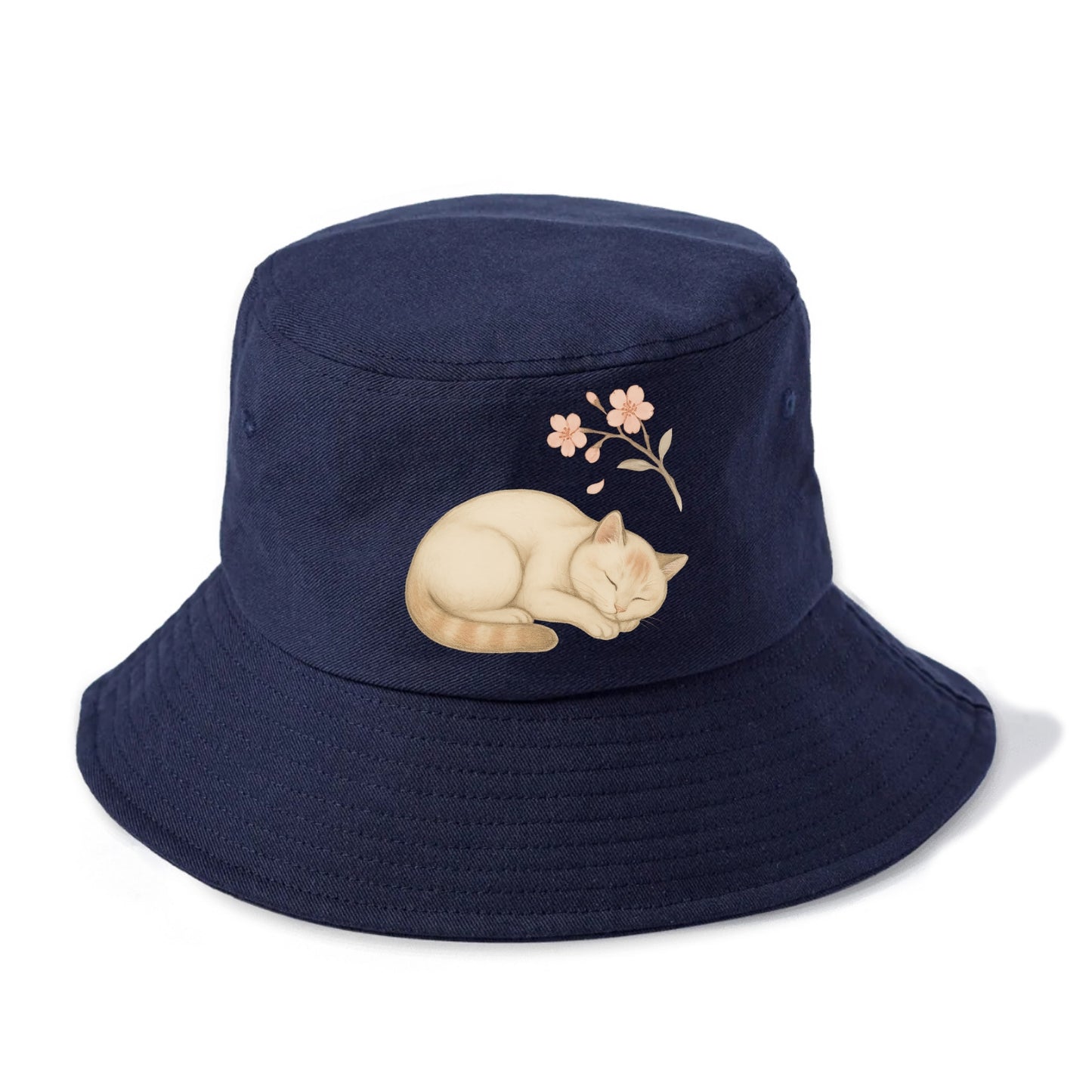 Zen Garden Cat  - Bucket Hat - Twilight Navy(Blue)