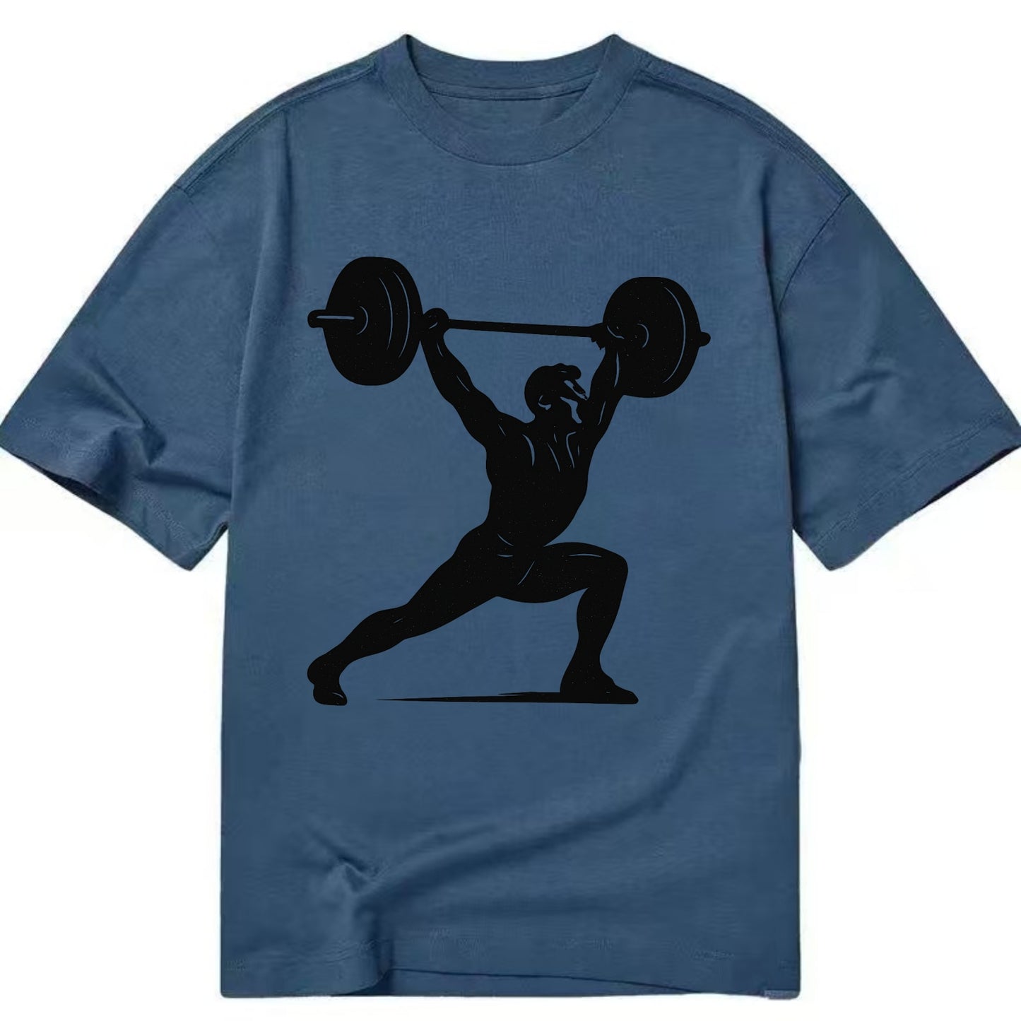 Weightlifter doing overhead snatch - Classic T-shirt - Twilight Navy(Blue)