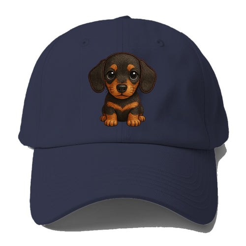 Baby Dachshund Puppy - long body, short legs, floppy ears, curious - Baseball Cap For Big Heads