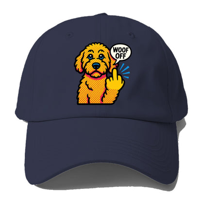Goldendoodle with teddy bear face and curly golden coat, friendly paw - Baseball Cap For Big Heads - Twilight Navy(Blue)