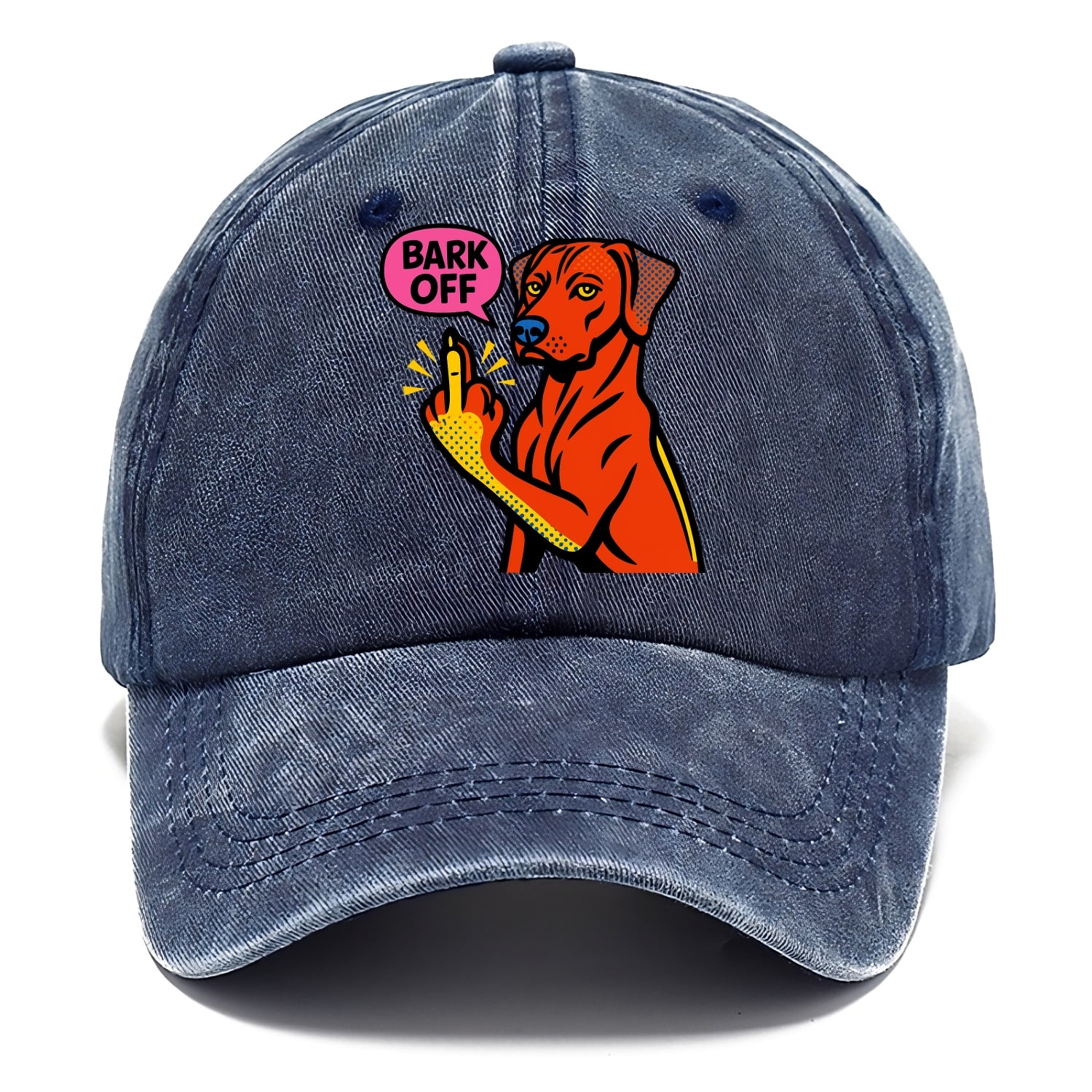 Rhodesian Ridgeback with distinctive ridge on back, athletic muscular paw up - Classic Cap - Twilight Navy(Blue)